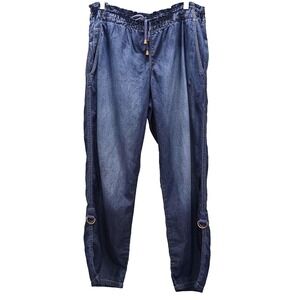 Calvin‎ Klein Jeans Pants Women's 32/14 Blue Denim Jogger Drawstring Utility